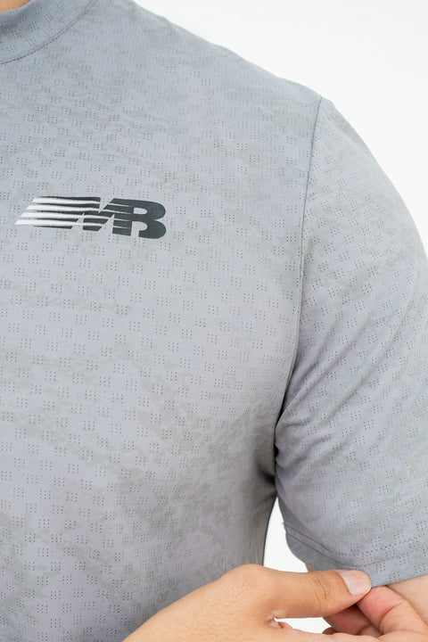 M - Mesh Lycra T-Shirt - Grey