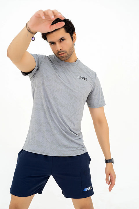 M - Mesh Lycra T-Shirt - Grey